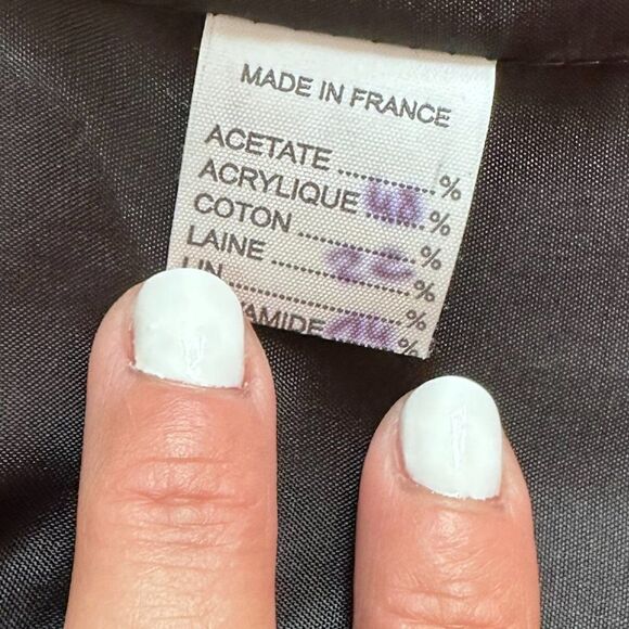 Claude Patrick Paris jacket, EUC, black and silver, fitted, fully lined - Picture 6 of 16